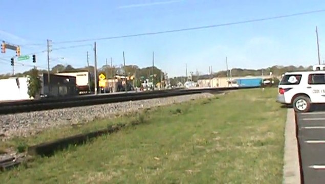 Norfolk Southern stack and autorack train southeast through Austell Ga.
