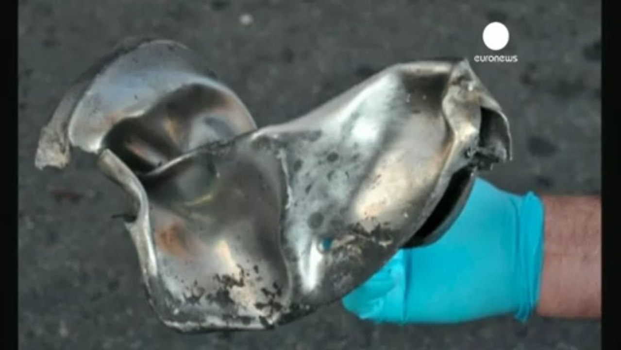 Boston bomb fragments shown by police