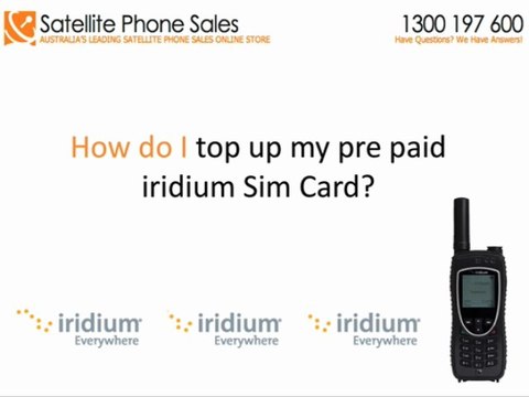 Can I top up my iridium 9575 satellite phone sim card online?