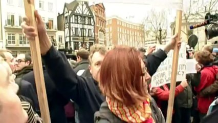 Anti-Thatcher protests in London