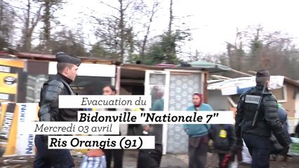 Evacuation du bidonville de la "Nationale 7"