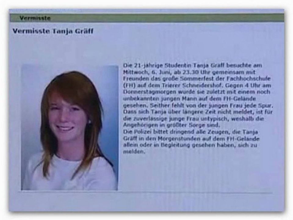 Trierer Polizei stellte erst am 18 Dezember 2007 alle Tanja Gräff Daten ins INPOL ?!