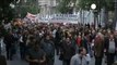 Greek protests against public sector cuts