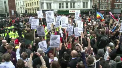 Obsèques de Thatcher: les anti, une minorité bien visible