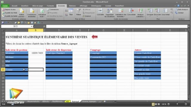 Les fonctions de base du groupe Maths&Trigo avec Excel 2010