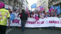 Les opposants au mariage homo manifestent à Paris