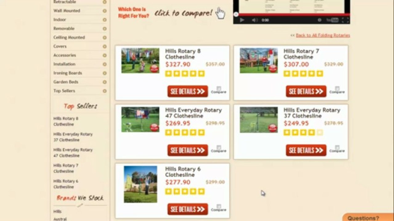 Video on Hills Fold Out Clothesline