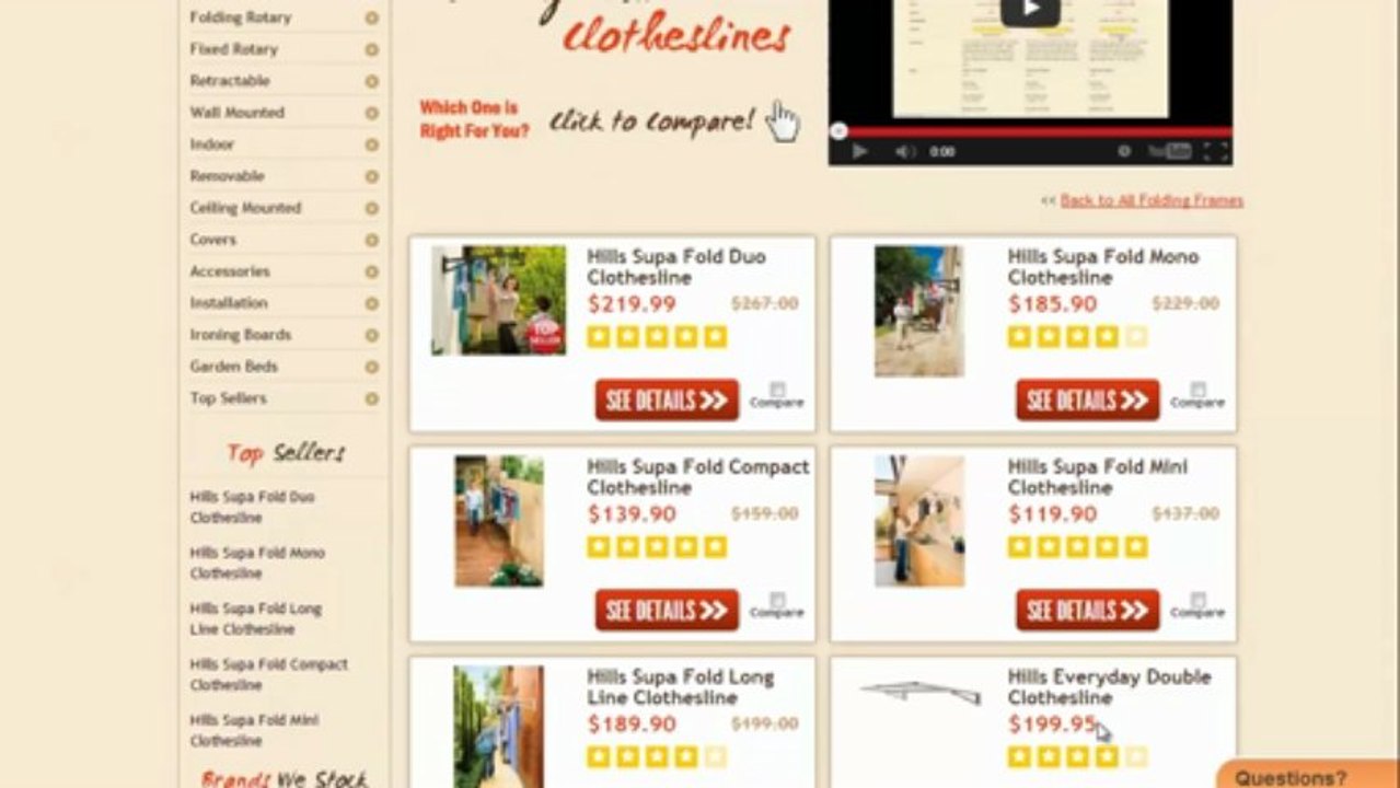 VIdeo on Hills Paraline Clothesline