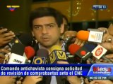 Comando de Radonski solicita revisión del proceso 14-A ante el CNE pero no impugna resultados
