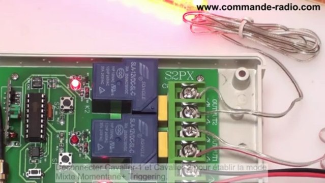 Kit Commande Radio Sortie Sur Relais CC 12V Haute Puissance Grande Portée 2000M 4Modes 2 Canaux