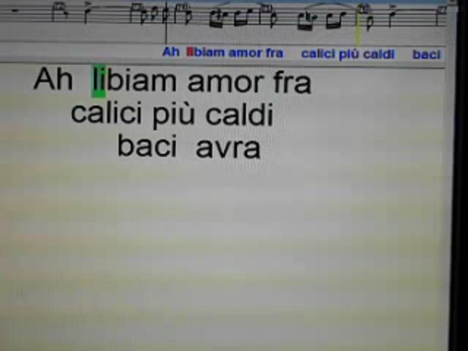 Karaoké Verdi Traviata Brindisi choeurs 1ere partie