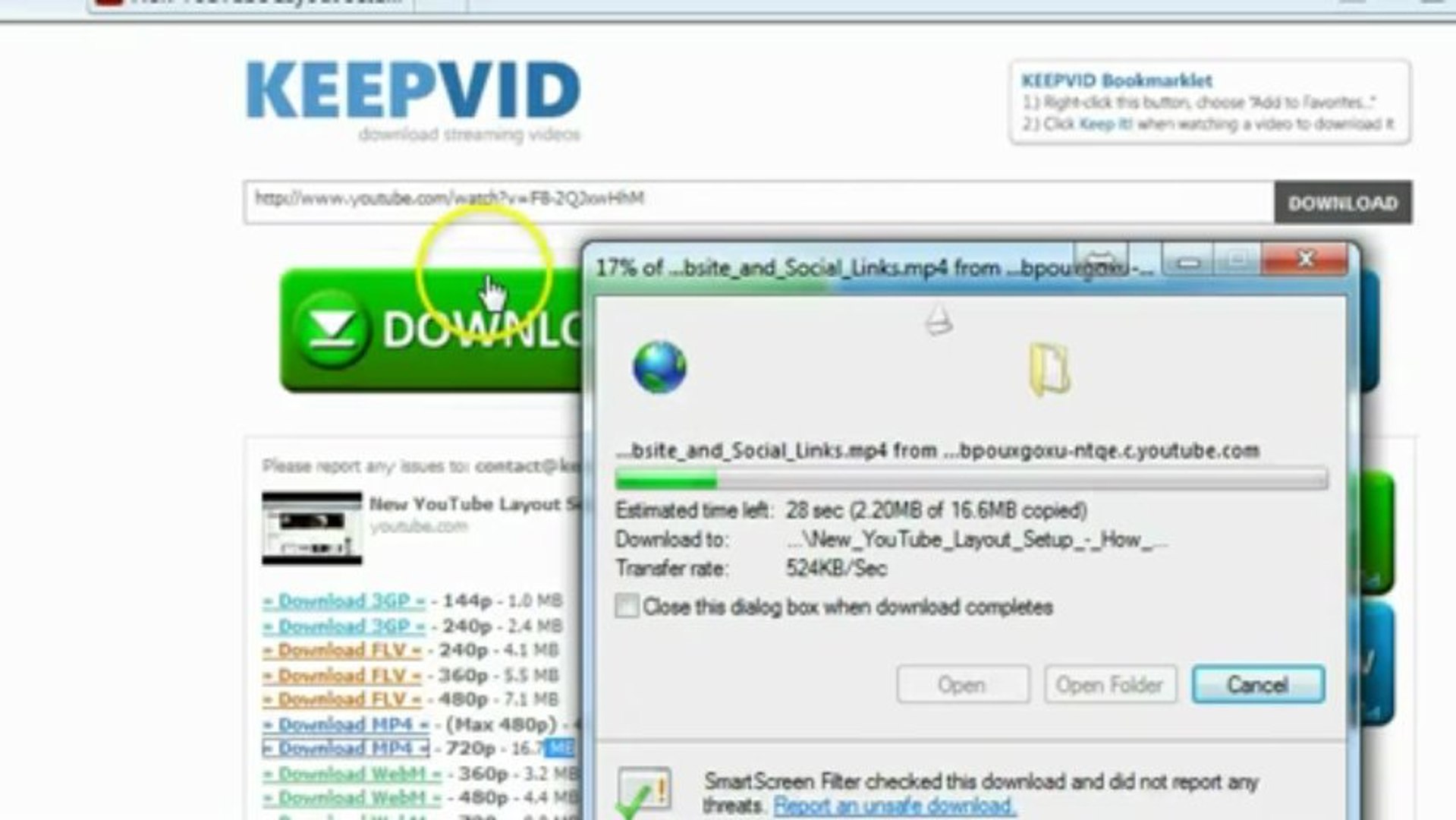 How to Download YouTube Videos Using KeepVid in IE - video Dailymotion