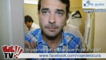 Pedro en backstage de Viaje de Locuura (trata de grabar: Lourdes y Silvina no lo dejan) - 23 de Abril