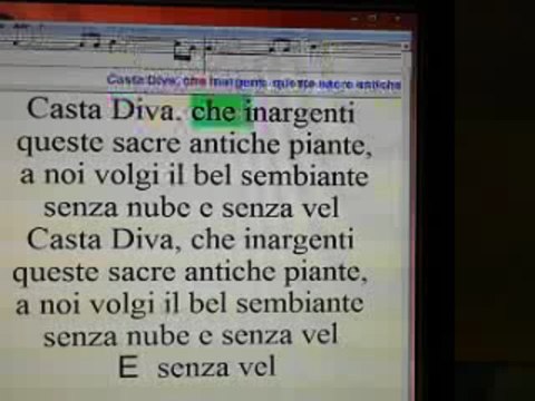Karaoké Bellini casta Diva Choeurs 1 ere partie