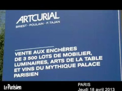 Bon départ pour la vente aux enchères des objets de l'Hôtel de Crillon