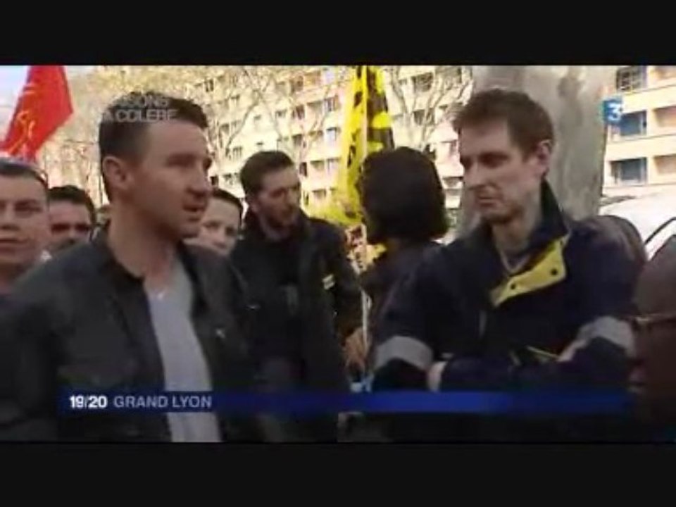O. Besancenot en soutien des Postiers de Lyon - France 3 Gd Lyon