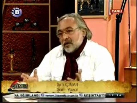 Yazar Şair Sırrı Çınar 17 04 2013 Kanal B Günce programı Konuğu Canlı yayın