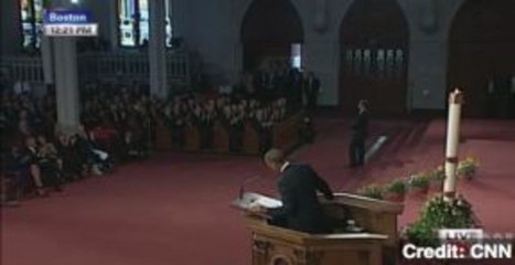 Prayer Service, National Anthem at Bruins Game Rally Boston