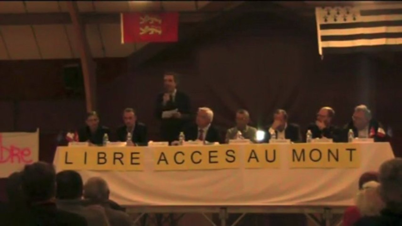 parkings au Mont-Saint-Michel - réunion à Pontorson des opposants à l'avenant VEOLIA - 17 avril 2013