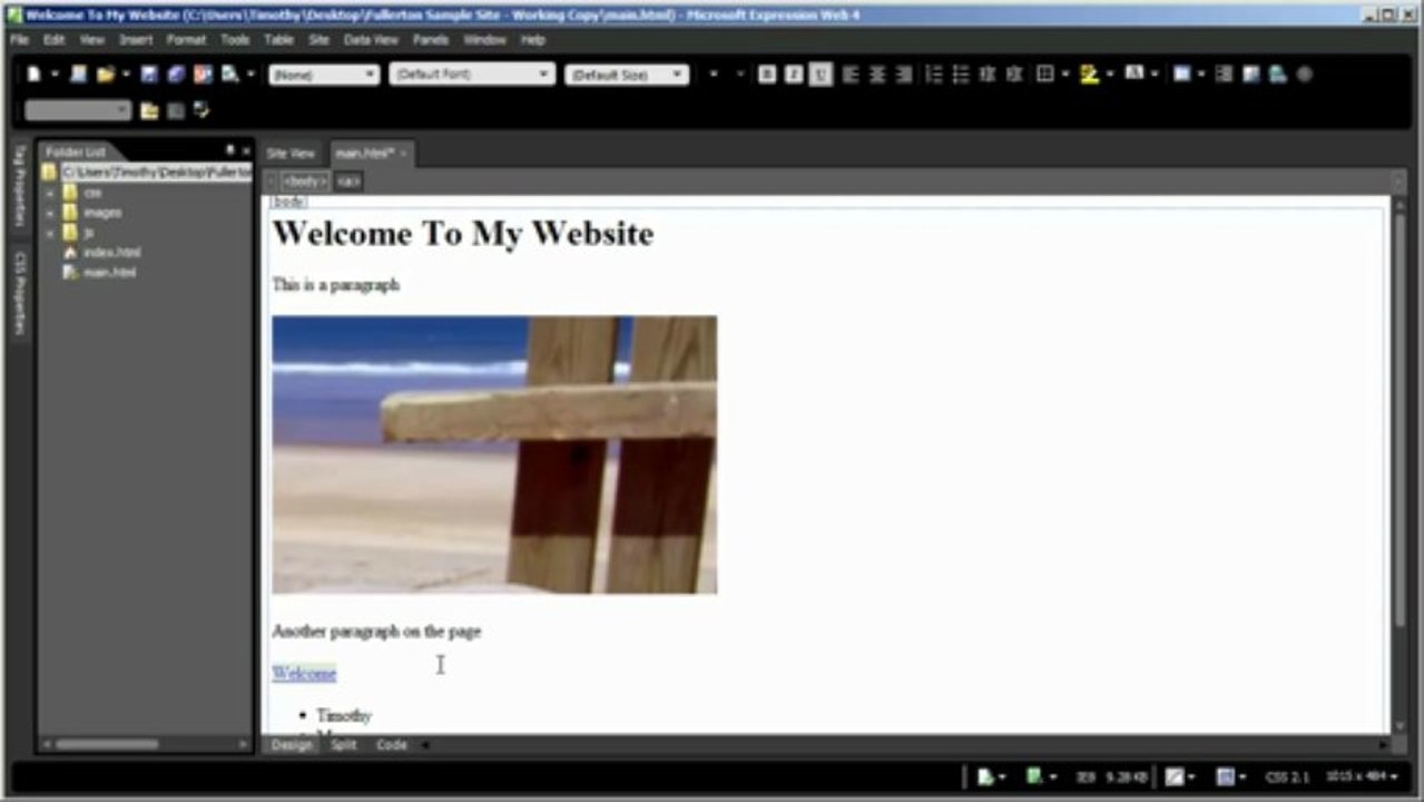 Expression Web Tutorial – Video 07