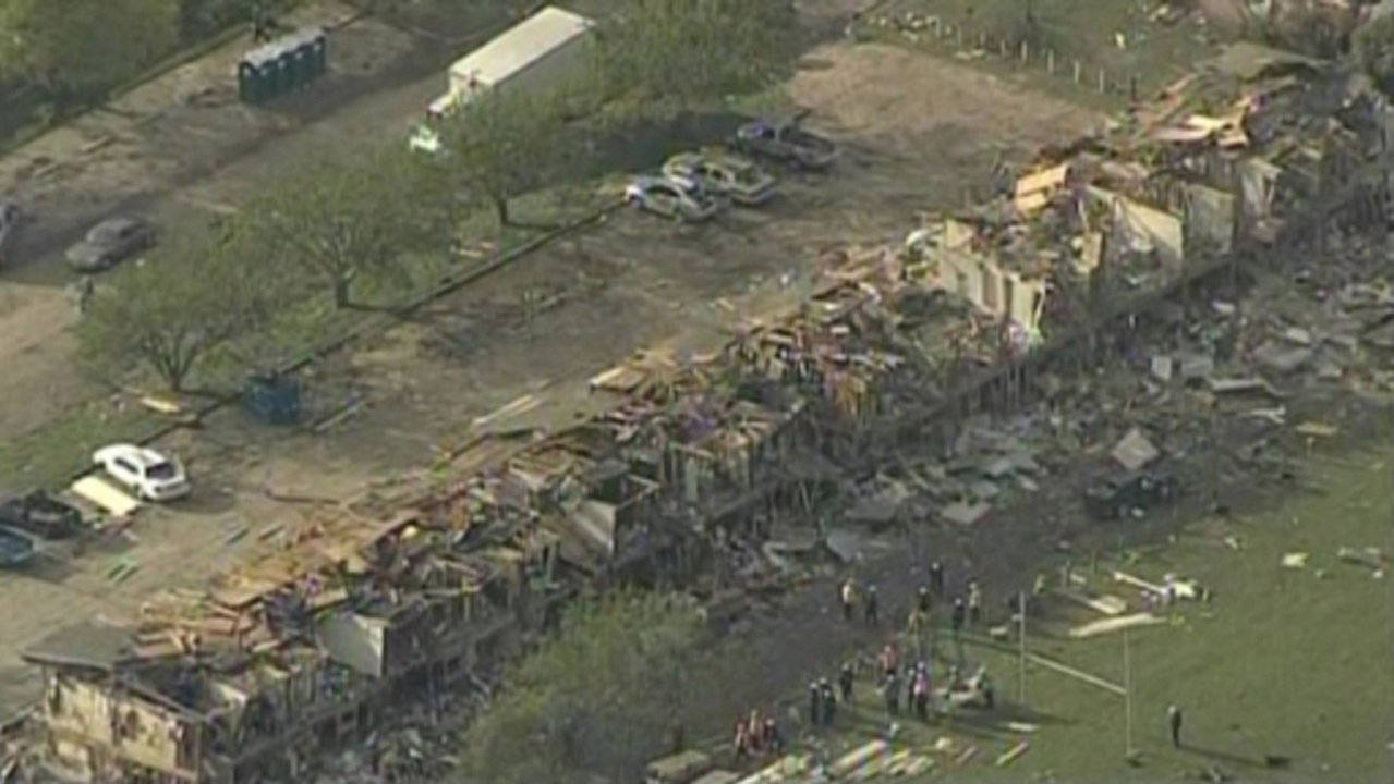 Texas explosion site "totally devastated"