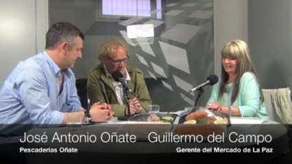 Guillermo del Campo, gerente del Mercado de La Paz y José Antonio Oñate, pescaderías Oñate