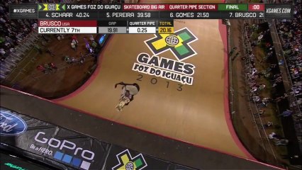 First Varial 900 - Skateboard - Mitchie Brusco -  X-Games Foz do Iguacu - 2013