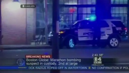 Un suspect à terre à l'issue d'une chasse à l'homme à Boston