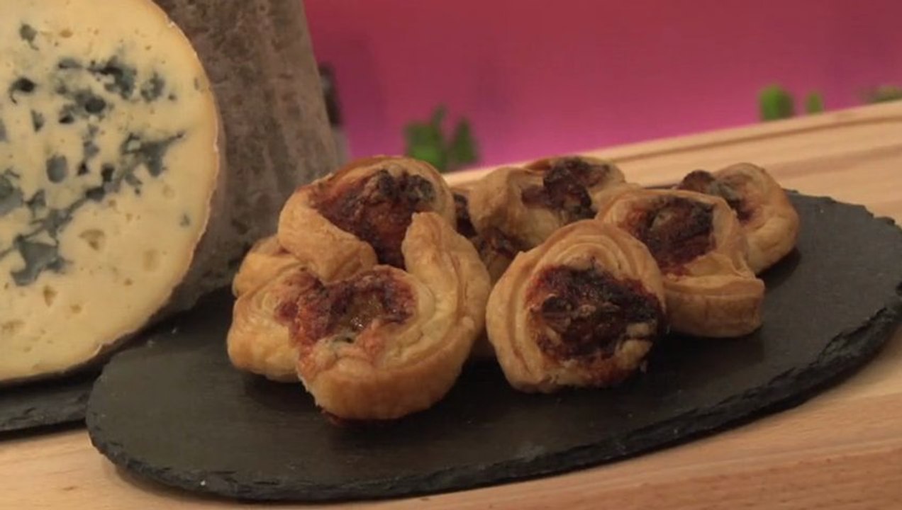 Feuilléts banane et poire à la Fourme d'Ambert