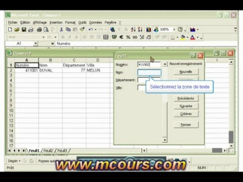 Tutoriel EXCEL 2003: Cours N°34 Créer une base de données