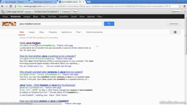 1.1 Installation du JRE et du JDK, video2brain
