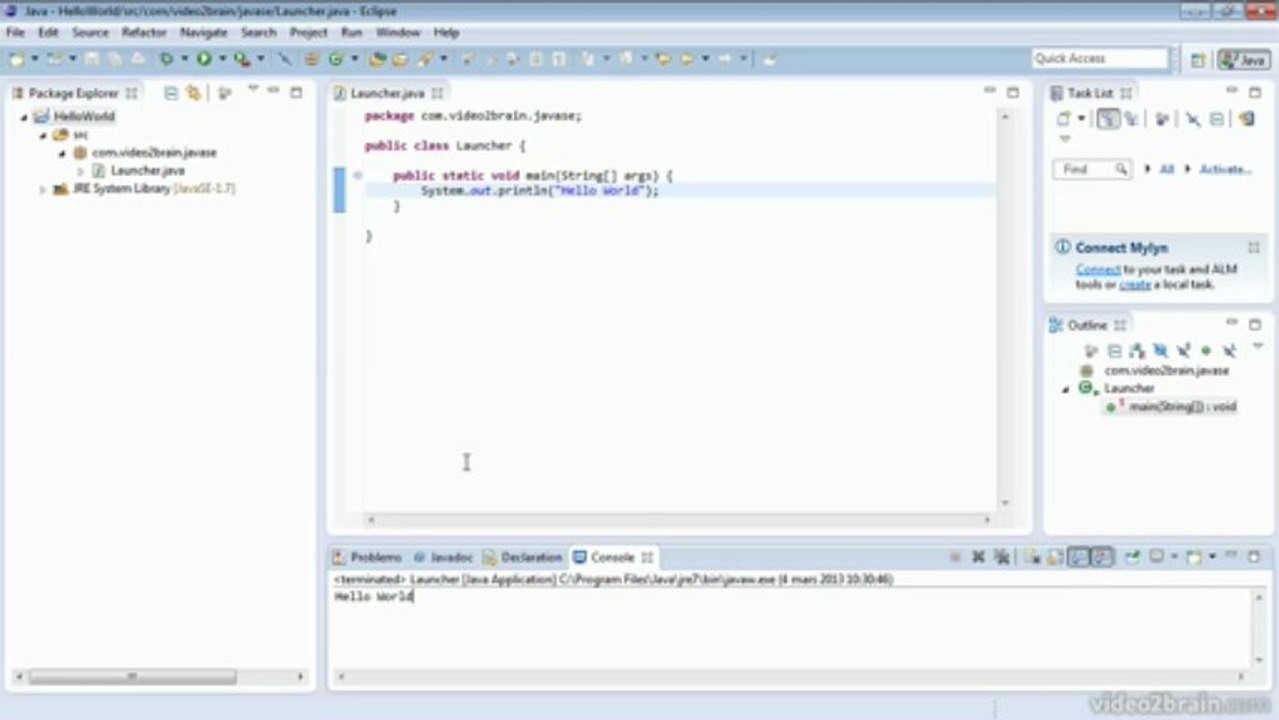 1.2 Votre premier projet Java sur Eclipse
