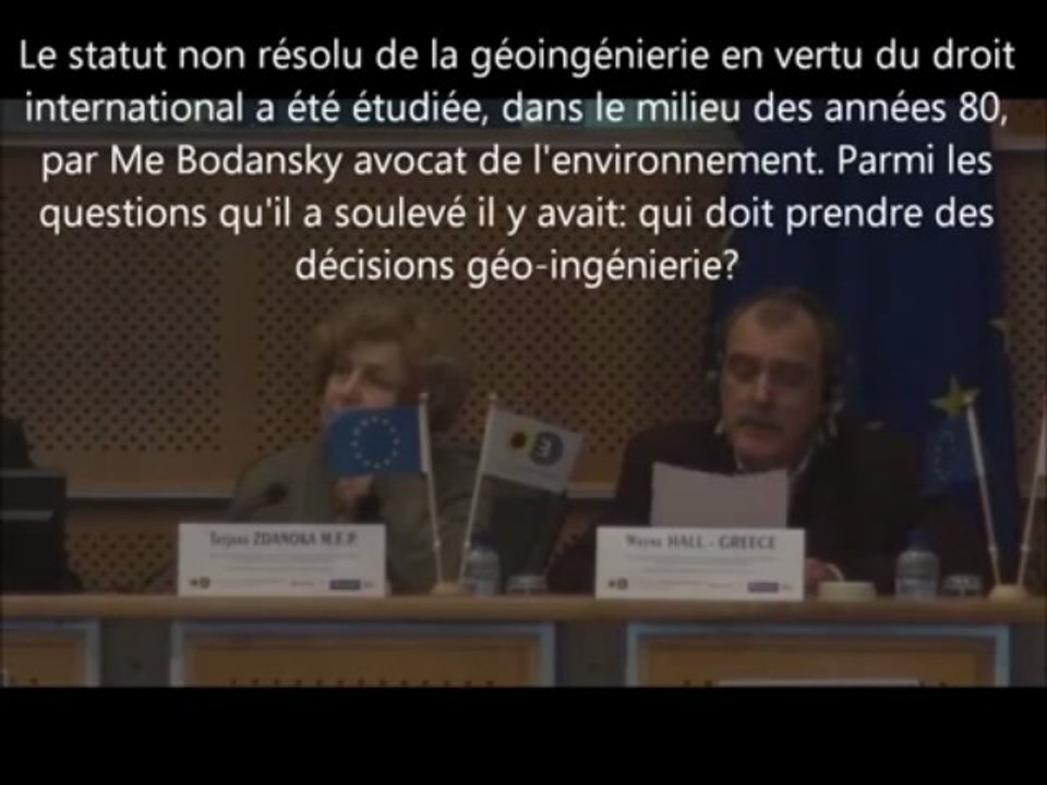 CHEMTRAILS au Parlement européen avril 2013