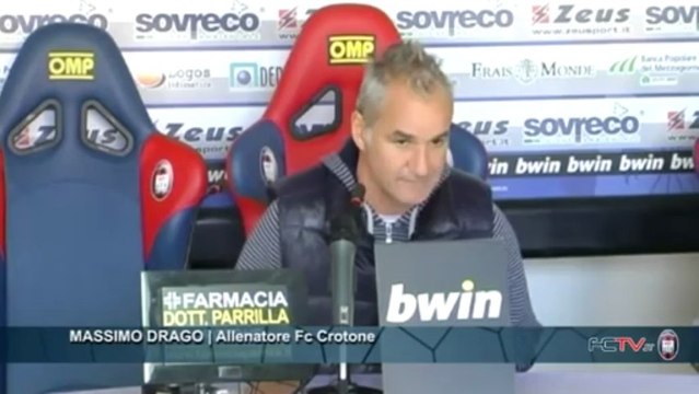 Fc Crotone | Sala stampa, Massimo Drago in conferenza