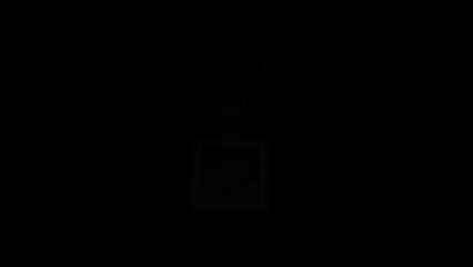 Square Photo Pendant Silver With Zircon Bling Bling
