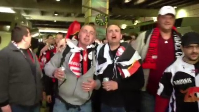 Finale Coupe de la Ligue. Les supporters rennais sont déjà chauds