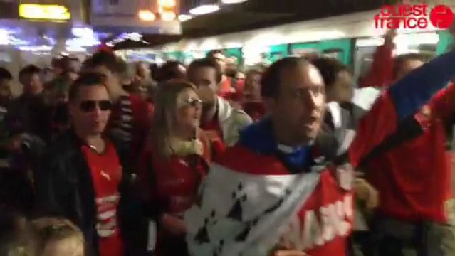 Finale Coupe de la Ligue. Arrivée en fanfare au Stade de France