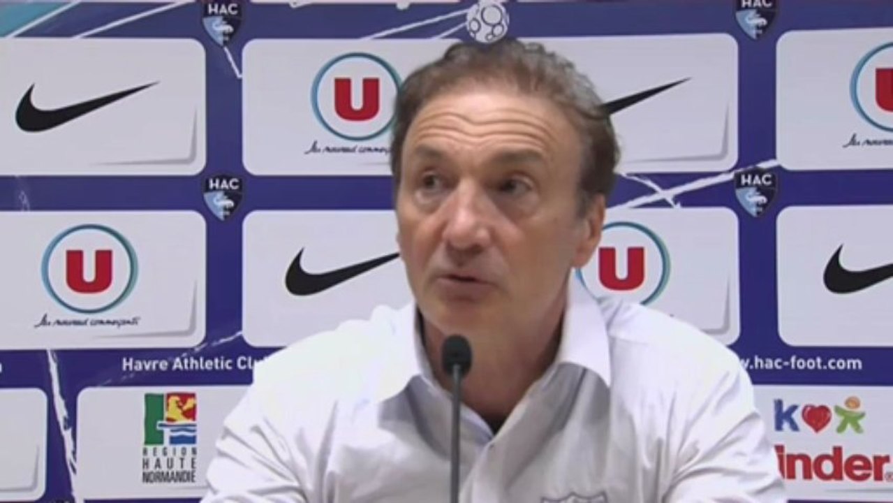 Conférence de presse Havre AC - CS Sedan : Erick MOMBAERTS (HAC) - Laurent  GUYOT (CSSA) - saison 2012/2013