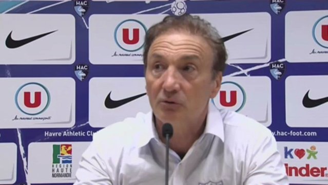 Conférence de presse Havre AC - CS Sedan : Erick MOMBAERTS (HAC) - Laurent GUYOT (CSSA) - saison 2012/2013