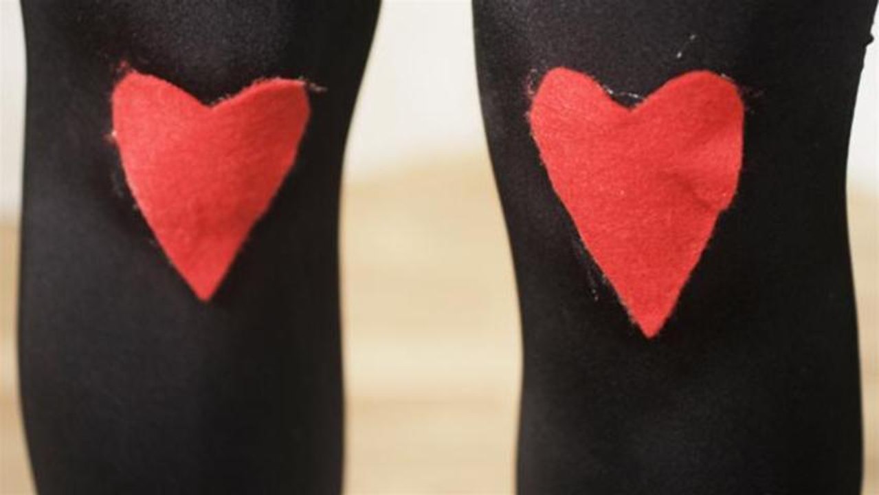 How To Customize Tights With Hearts
