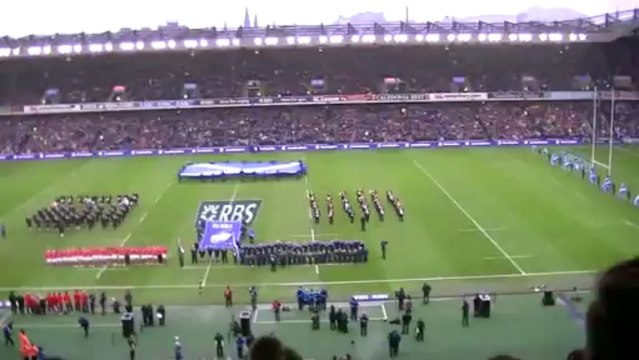 Hymnes Ecosse - Pays de Galles (Murrayfield le 09 mars 2013)