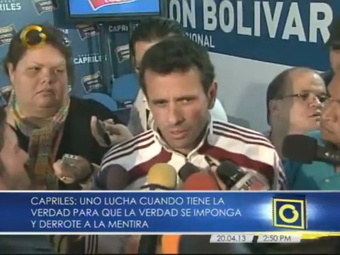 Capriles a Maduro: El diálogo no pueden estar sobre la base del chantaje