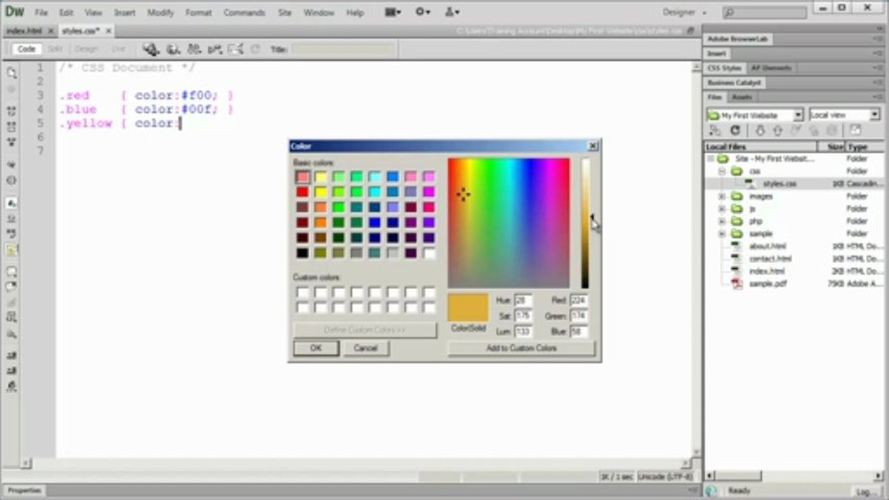 Dreamweaver CS6 Tutorial – Video 13