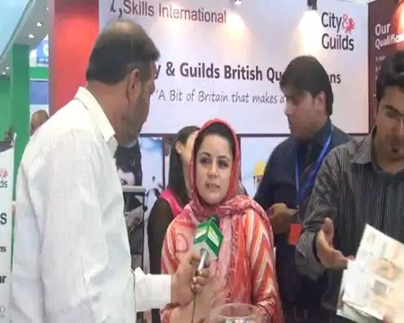 Senior Executive Khadijah Sumbal of Skills international City Guilds in international tourism Expo Lahore (2013)