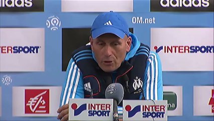 Conférence de presse Olympique de Marseille - Stade Brestois 29 : Elie BAUP (OM) -  (SB29) - saison 2012/2013