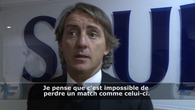 Roberto Mancini déconcerté par l'issue de la rencontre