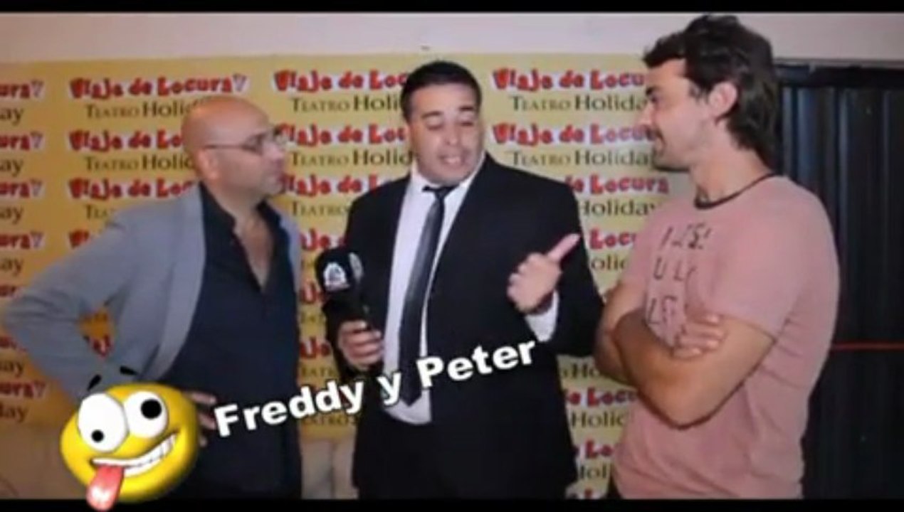 Pedro, Paula y elenco de Viaje de Locura en 2983 teve con Matias Attem 1 - Febrero 2013