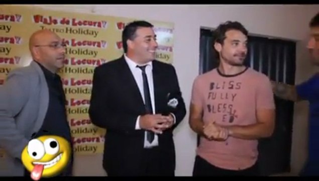 Pedro, Paula y elenco de Viaje de Locura en 2983 teve con Matias Attem 2 - Febrero 2013
