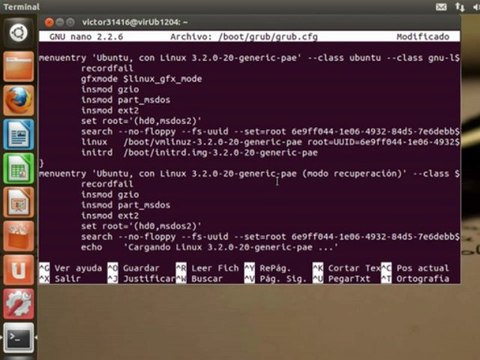 Ubuntu 12.04 LTS - 2.1 Modificar GRUB (Videotutorial de ayuda) Ubuntu Alsamixer by darkcrizt
