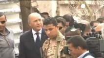 French foreign minister visits Libya after embassy bombing